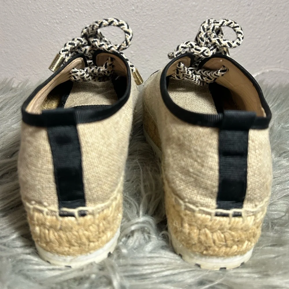 Botkier Women's Wren Oxford Espadrille Canvas Beige Espadrille Sneakers Size 7M